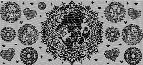 16oz black and white-B 2